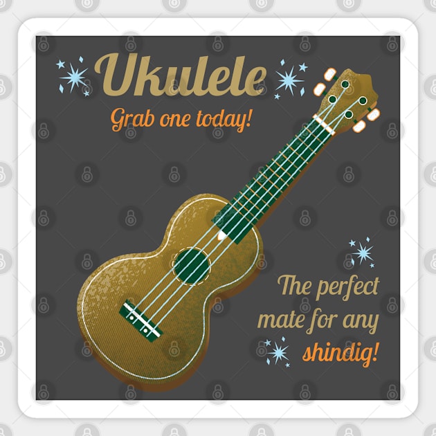 Ukulele Magnet by Cfloresdesign